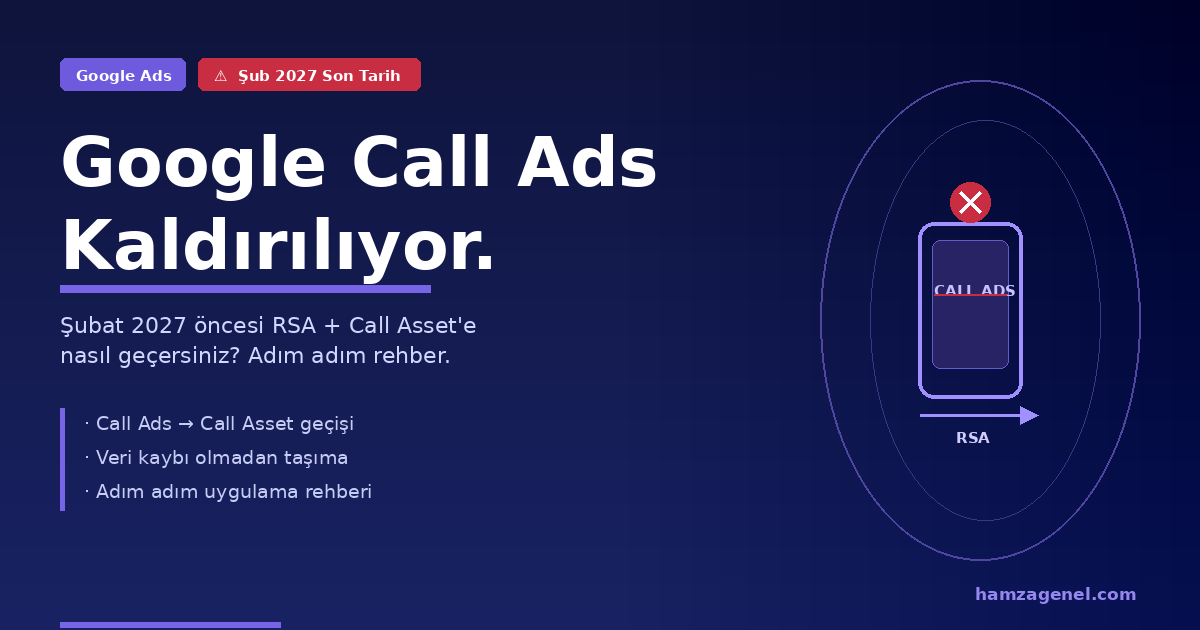 Google Call Ads (Arama Reklamı) Kaldırılıyor: Şubat 2027 Öncesi Ne Yapmalısınız?