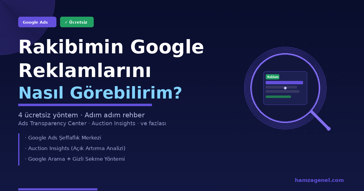 Rakibimin Google Reklamlarını Nasıl Görebilirim? 4 Ücretsiz Yöntem